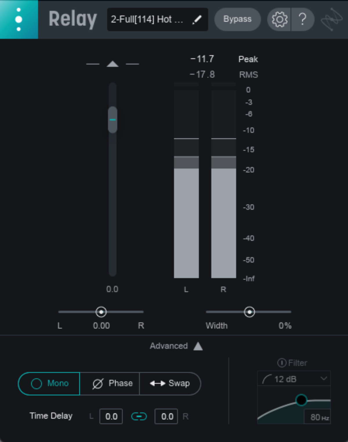 making a drum loop mono with relay