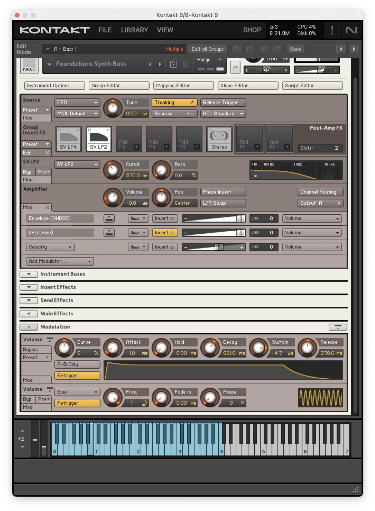 mod and modulation section