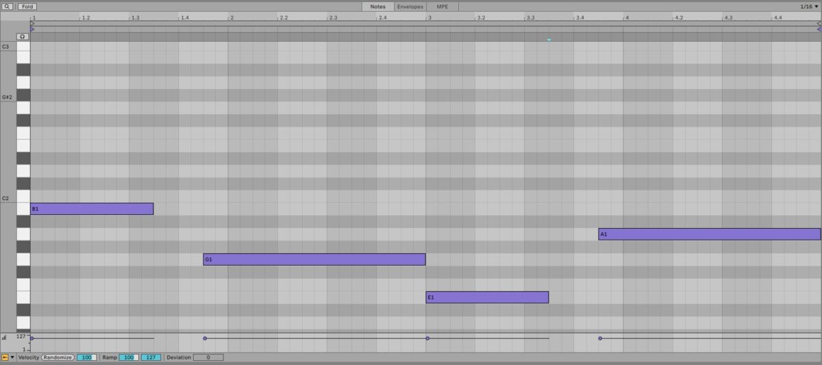 A simple bass line
