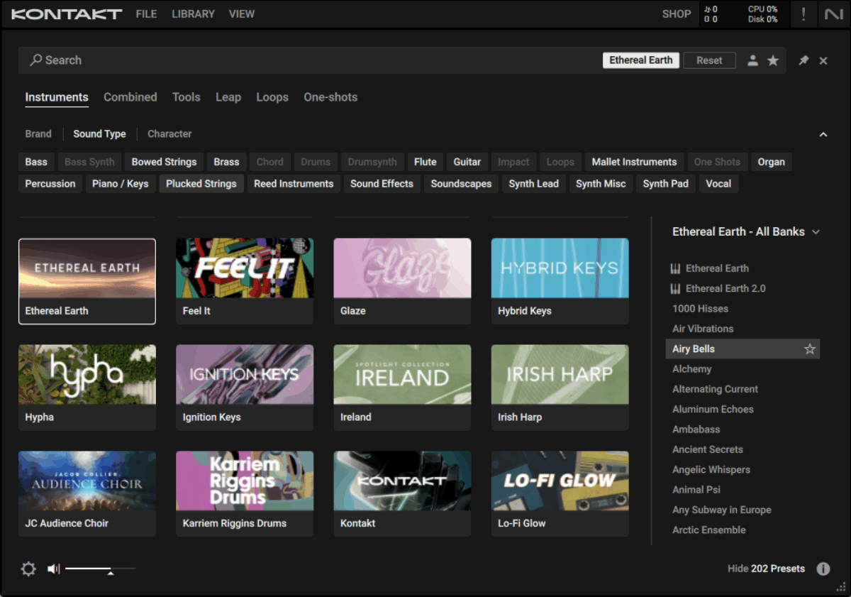 Loading The Airy Bells Preset
