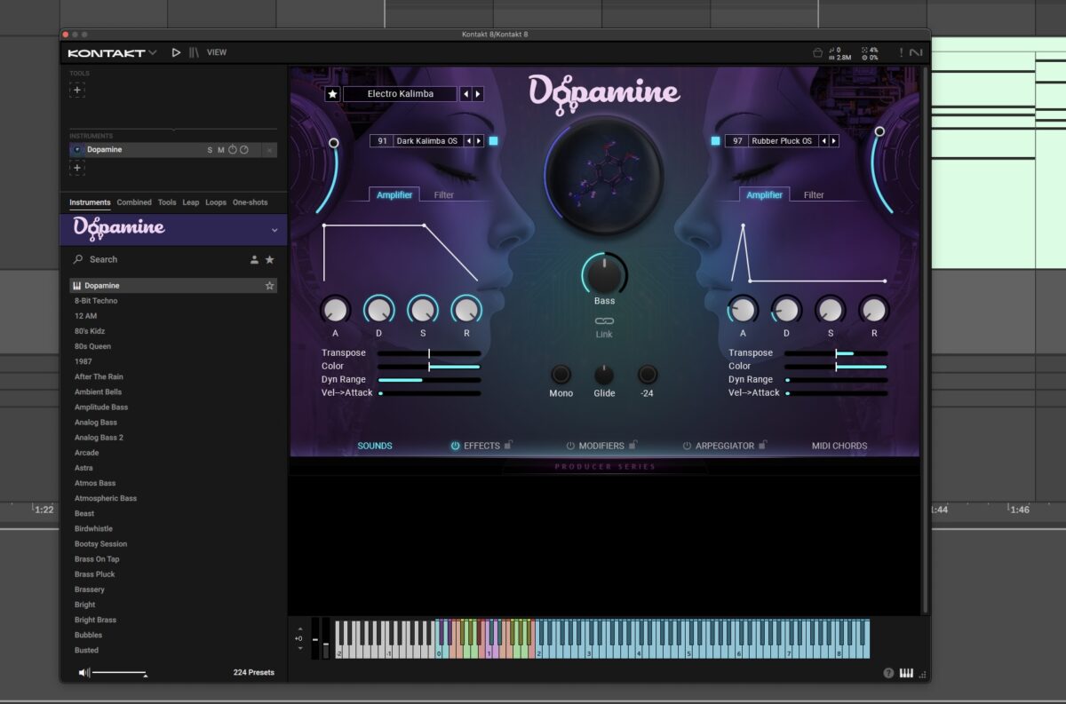 Electro Marimba sound in Dopamine