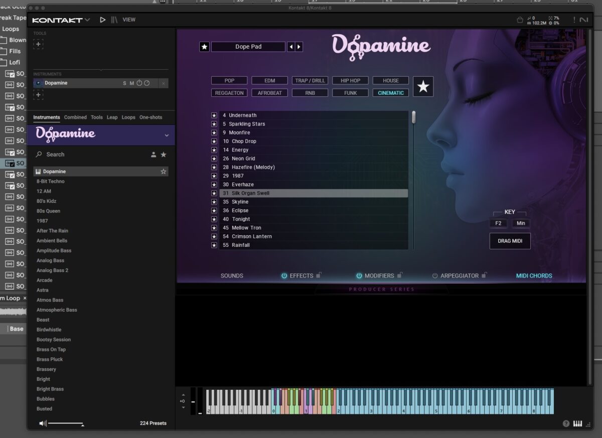 Dropping in MIDI from a pack, plugin, or generator