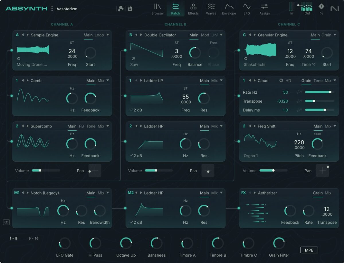 Absynth 6 interface