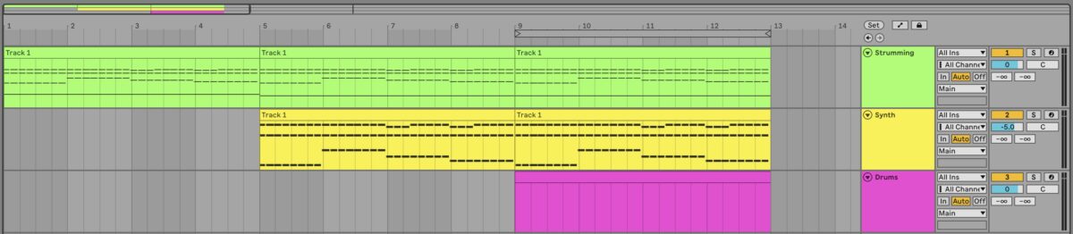 Adding new MIDI clips