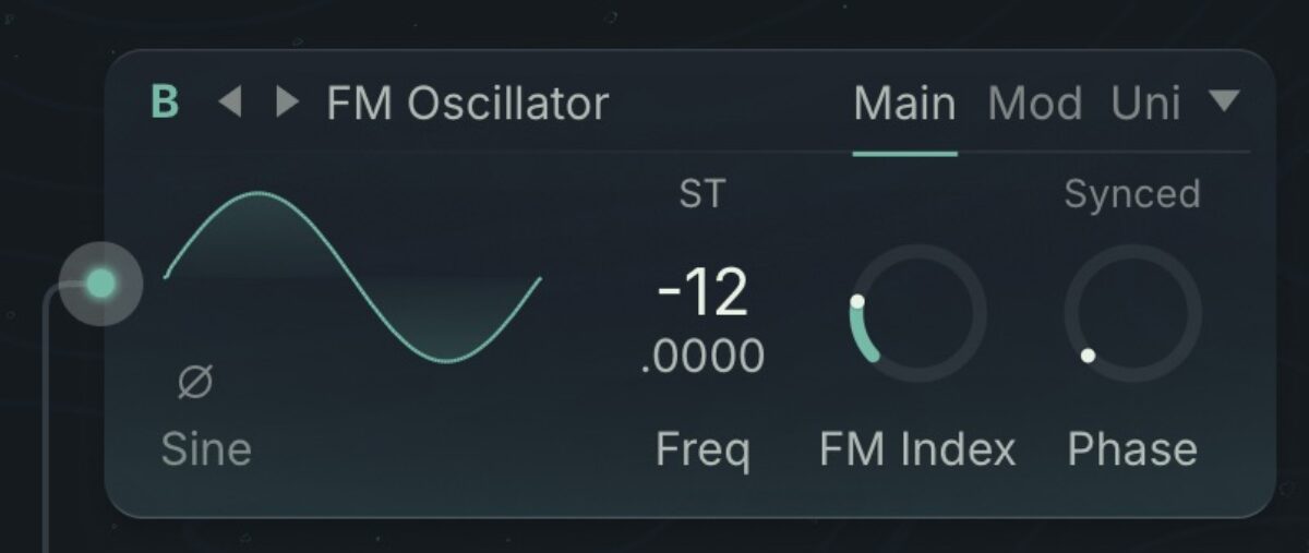 Setting up the FM oscillator
