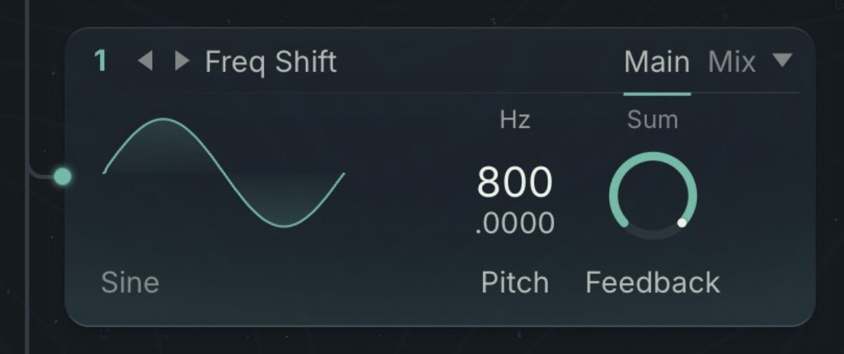 Setting up the Frequency Shift insert