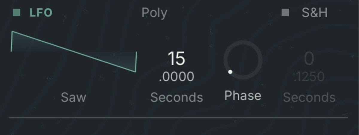 Setting the LFO time