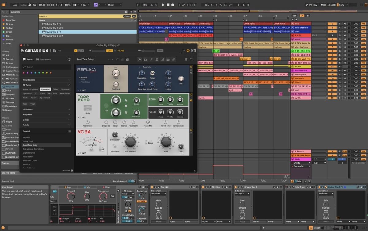 Guitar Rig in Noha's session