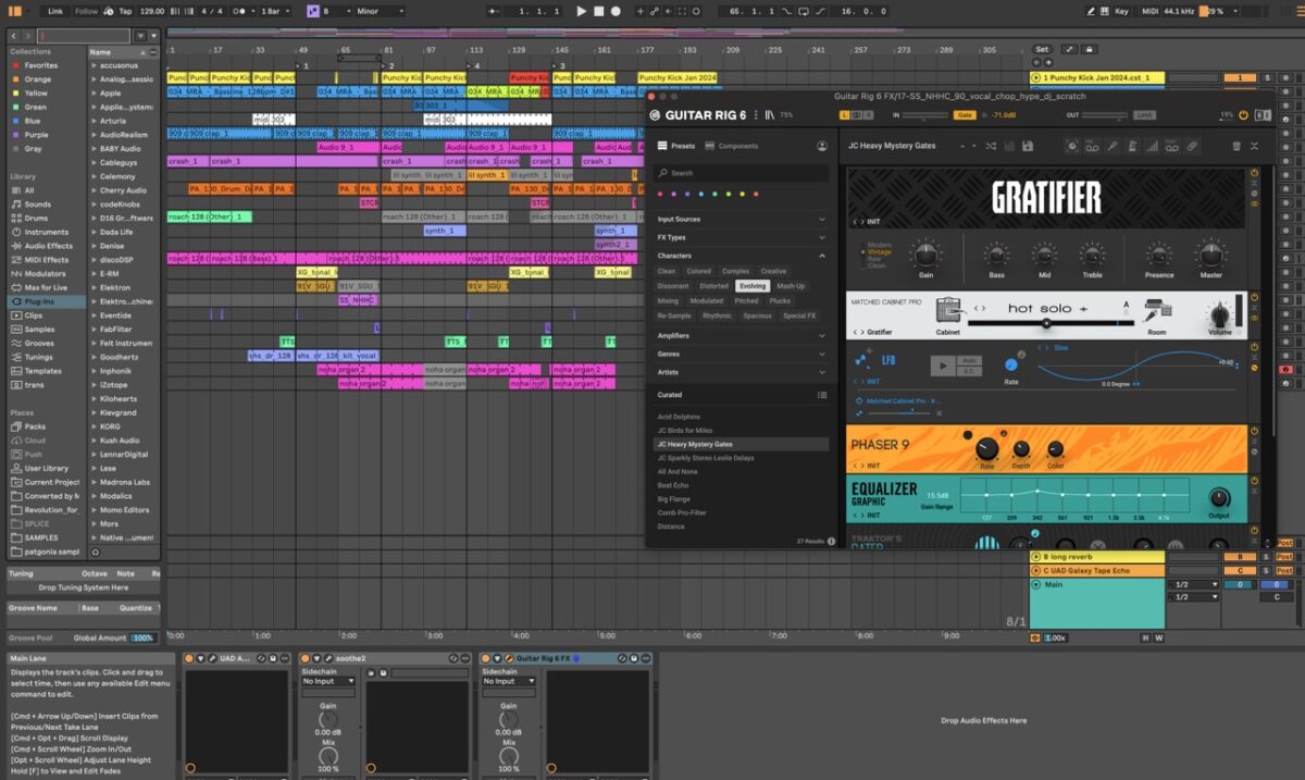 Noha using Guitar Rig in his session