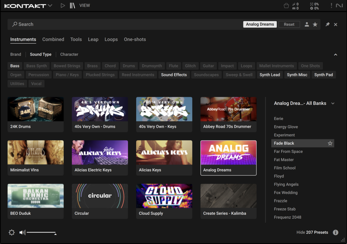 The Fade Black Dawn preset