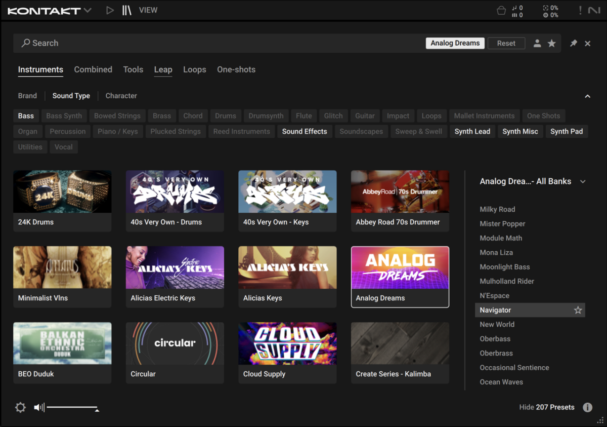 The Navigator preset