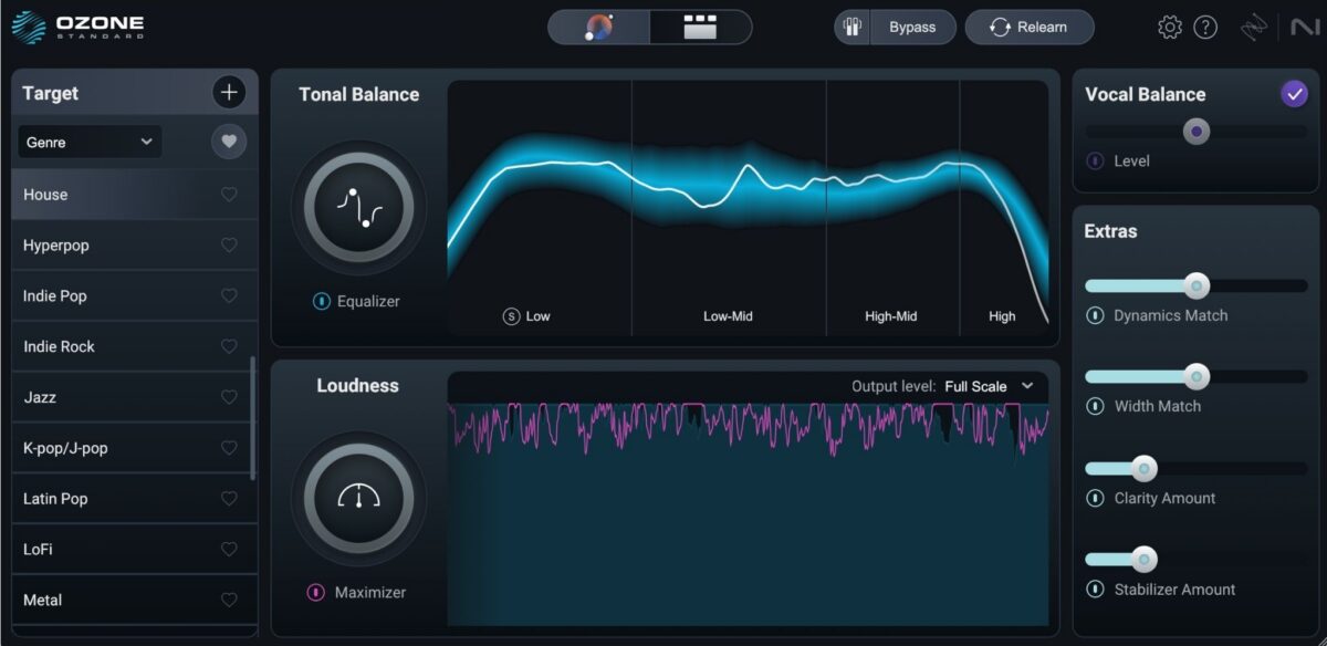 Ozone’s custom mastering