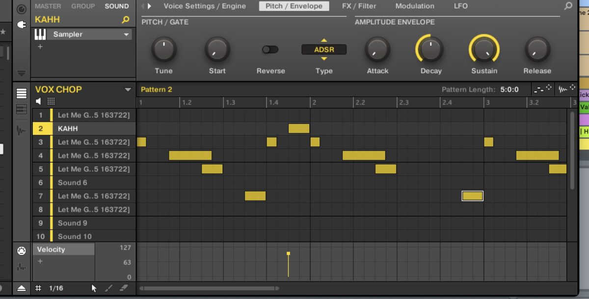 "Let Me Go" vocals in Maschine