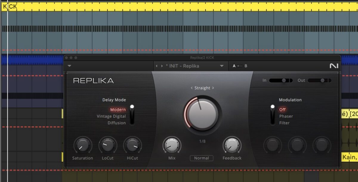 Giving to the kick a little delay to help the general groove of a track